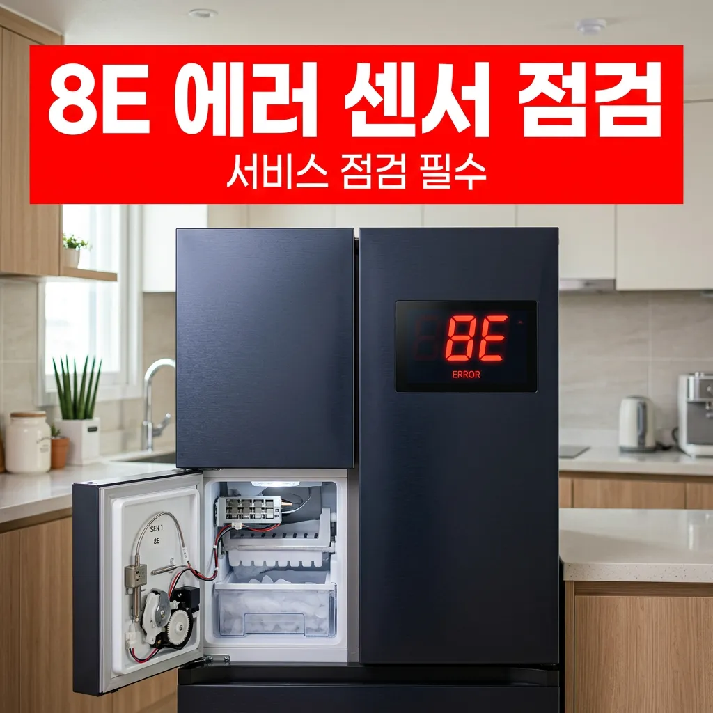 삼성 비스포크 냉장고 8E 에러 제빙기 센서 점검과 교체 방법 5단계