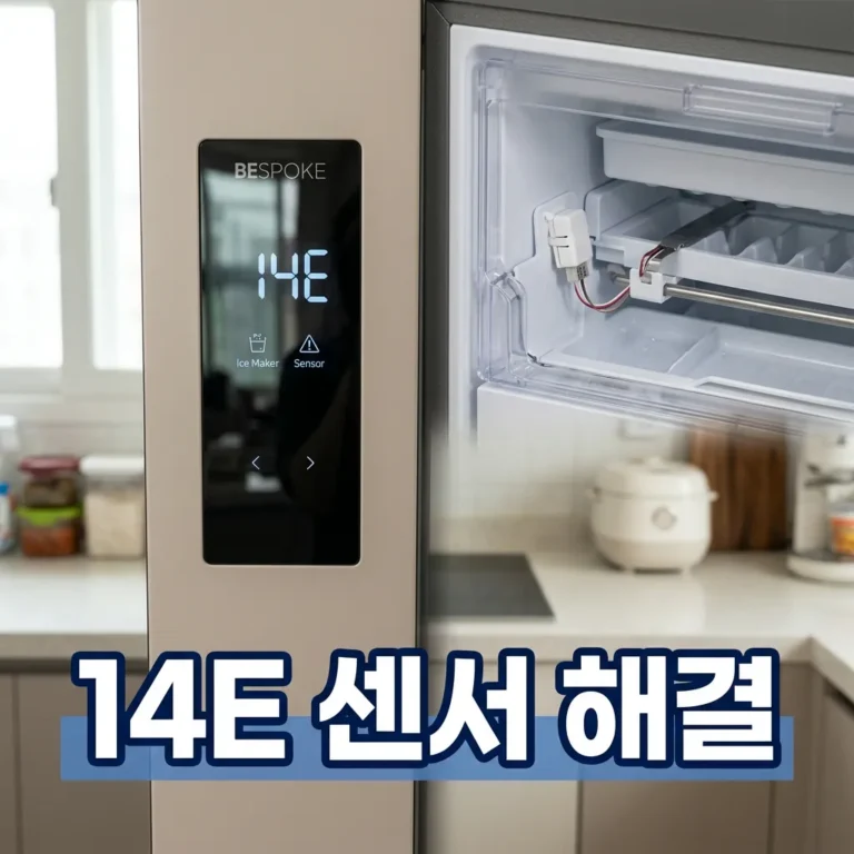 삼성 비스포크 냉장고 14E 에러 제빙기 센서 해결 순서 5단계