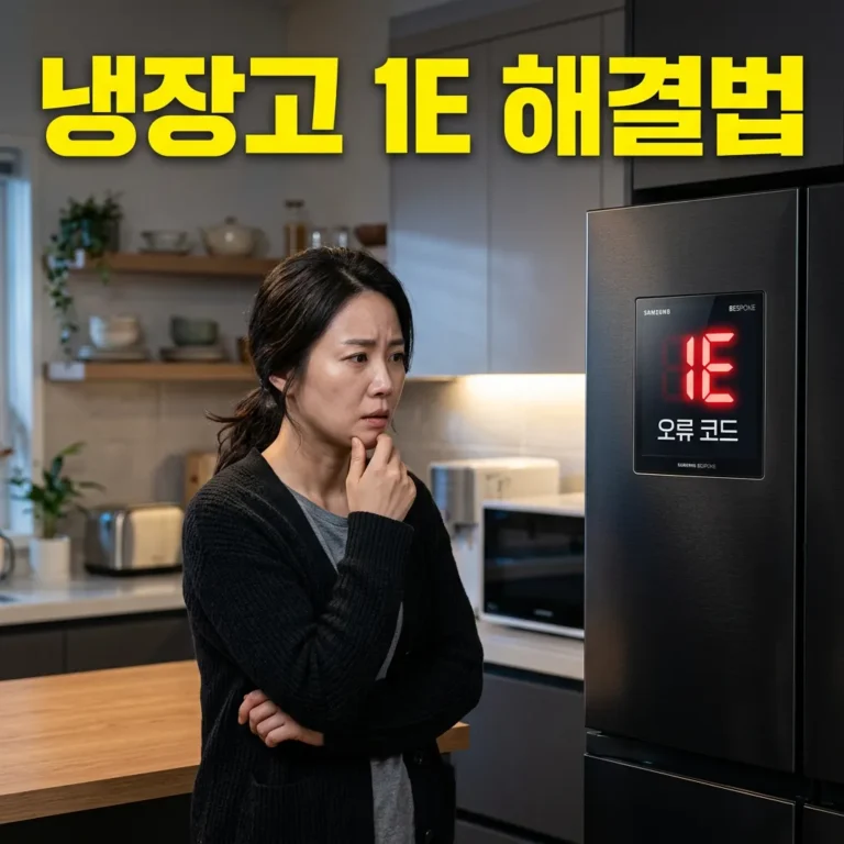 삼성 비스포크 냉장고 에러코드 1E 원인과 모델별 해결방법