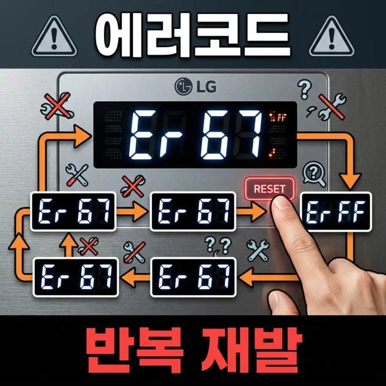 LG 냉장고 에러코드 반복, 리셋해도 또 뜰 때 3단계 해결법