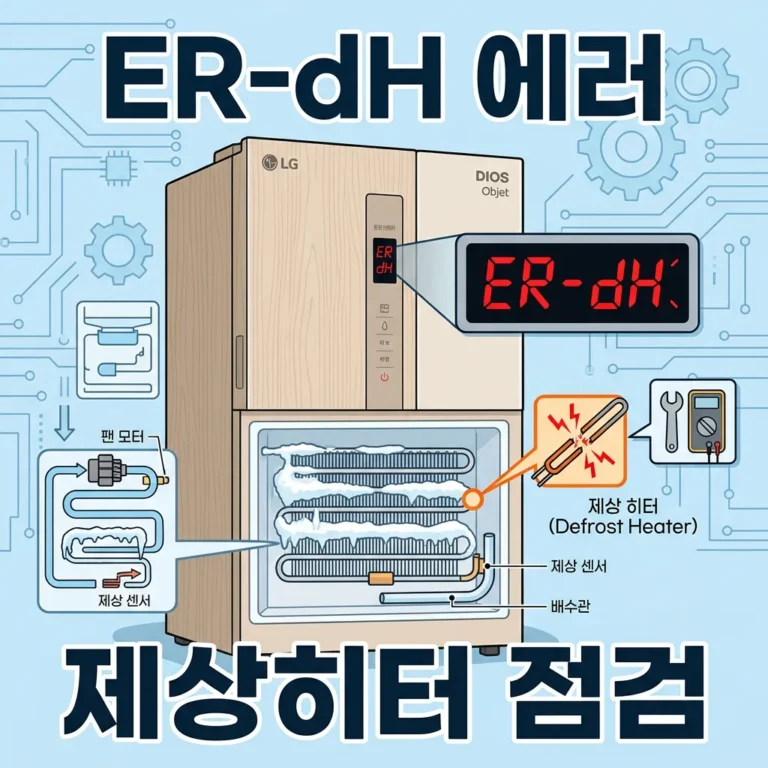 LG 디오스 오브제 냉장고 ER-dH 에러, 제상히터 점검과 해결법