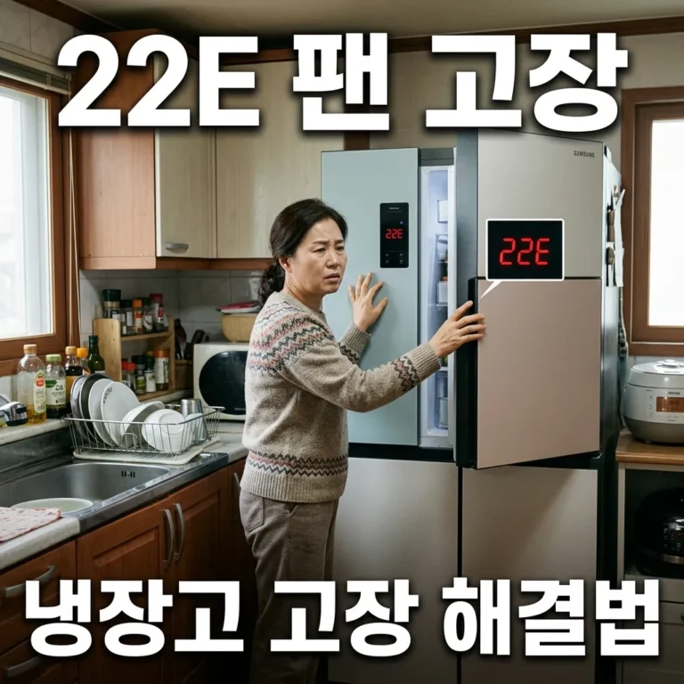 삼성 비스포크 냉장고 에러코드 22E 냉장실 팬모터 고장, 자가 진단부터 수리 비용까지