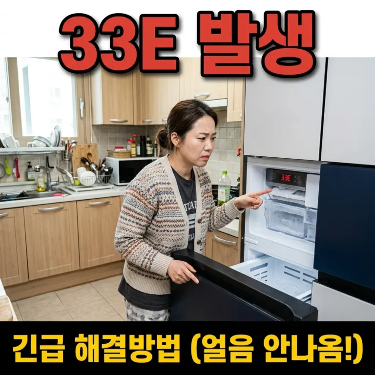 삼성 비스포크 냉장고 33E 에러코드, 제빙관 히터 점검부터 수리비까지 완벽 가이드