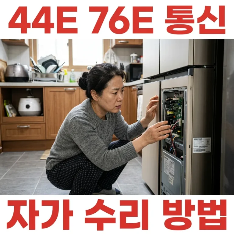 삼성 비스포크 냉장고 에러코드 44E 76E 통신 에러, 기판 점검부터 수리 비용까지