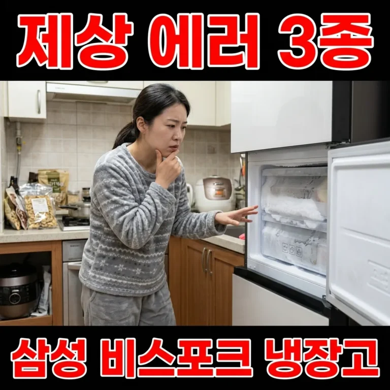 삼성 비스포크 냉장고 에러코드 83E 84E 85E 제상 관련 총정리