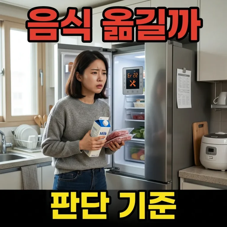 냉장고 에러코드, 음식 옮길지 3단계 판단법