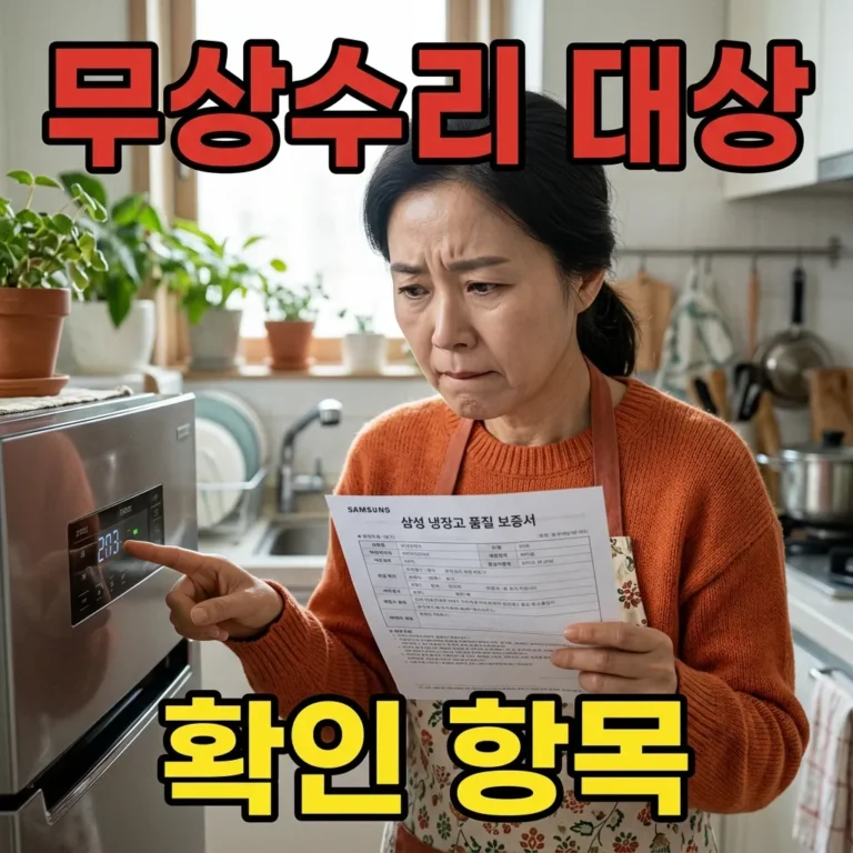 냉장고 에러코드 무상수리 여부 5가지 확인법