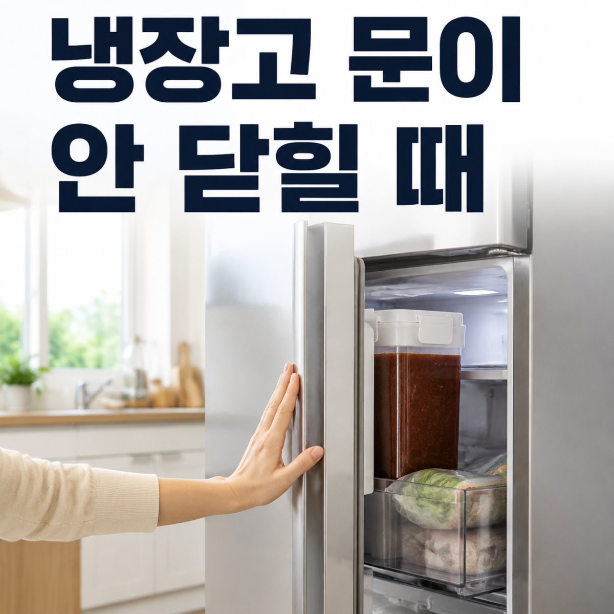 냉장고 문이 안 닫힐 때