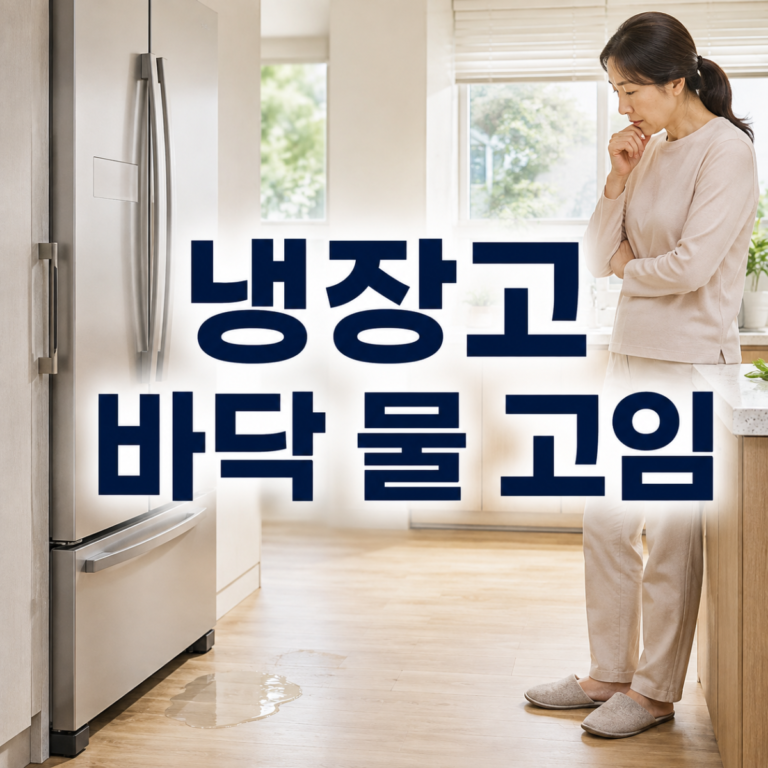 냉장고 바닥에 물 고일 때|앞·뒤 위치로 누수 원인 찾기