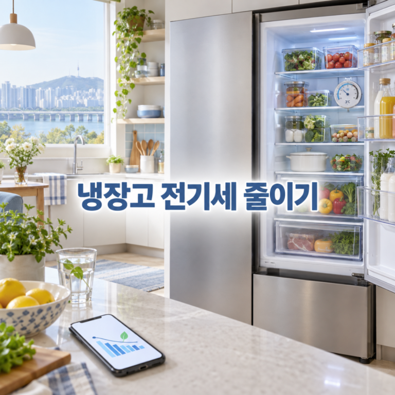 냉장고 전기세 줄이는 법 온도·수납 70%·설치 간격 점검