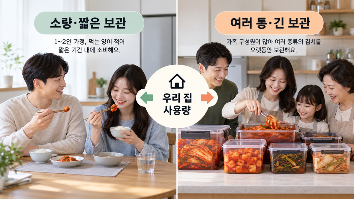 보관량과 사용 기간 판단