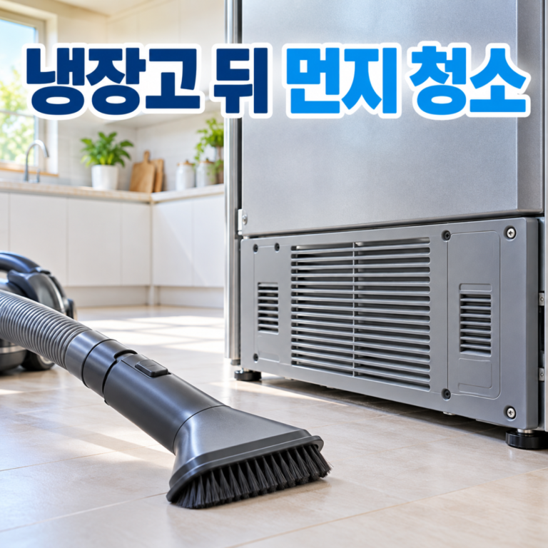 냉장고 뒤 먼지 청소|전원 끄기·덮개 분리 금지·정상 확인