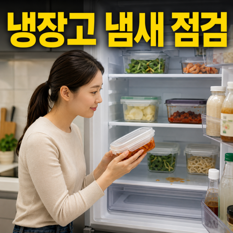 냉장고 냄새 안 빠질 때｜음식·선반·탈취기 점검 순서
